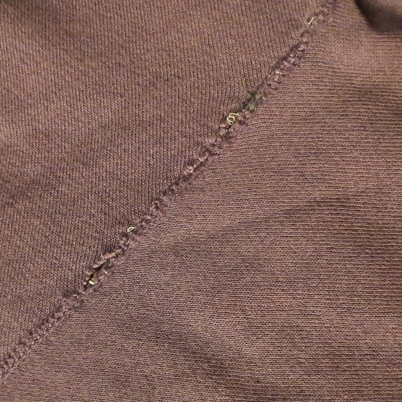 Vintage purple raglan sleeve graphic humor crewneck sweatshirt *DAMAGED* - Picture 11 of 11